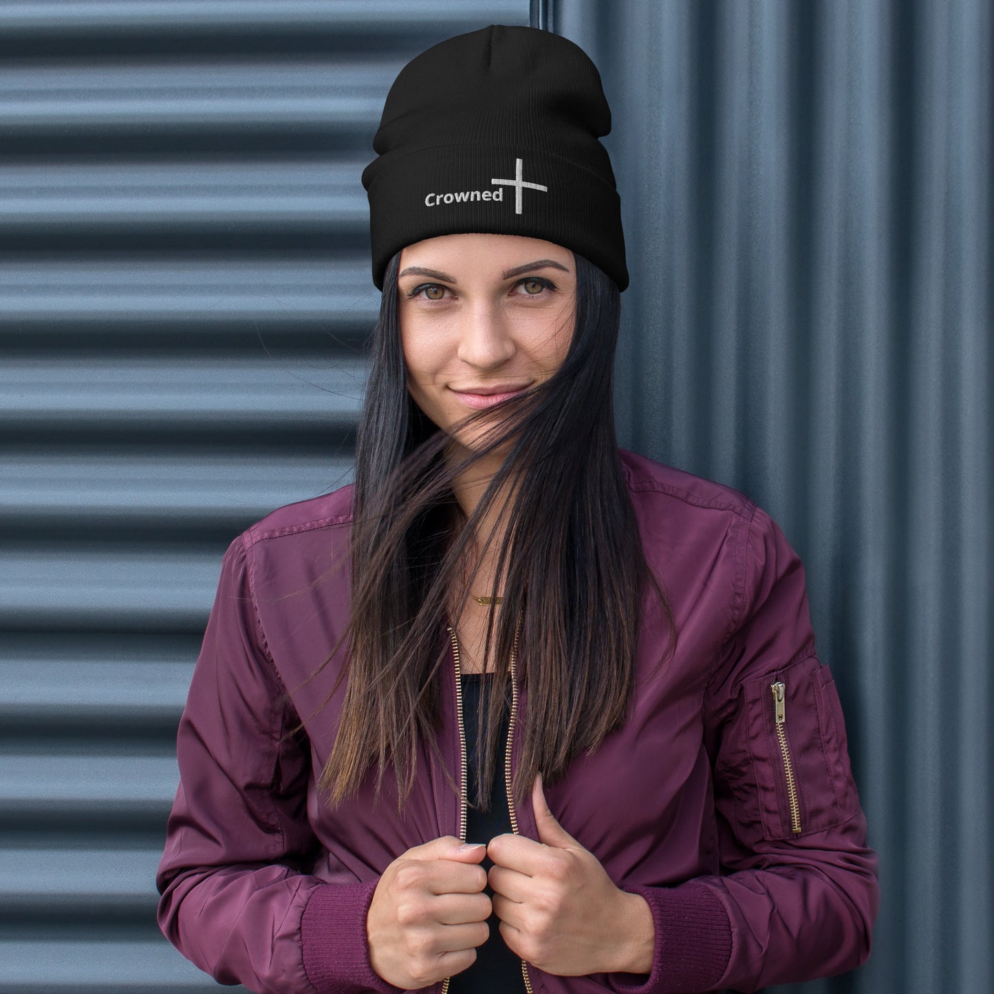 Crowned Embroidered Beanie