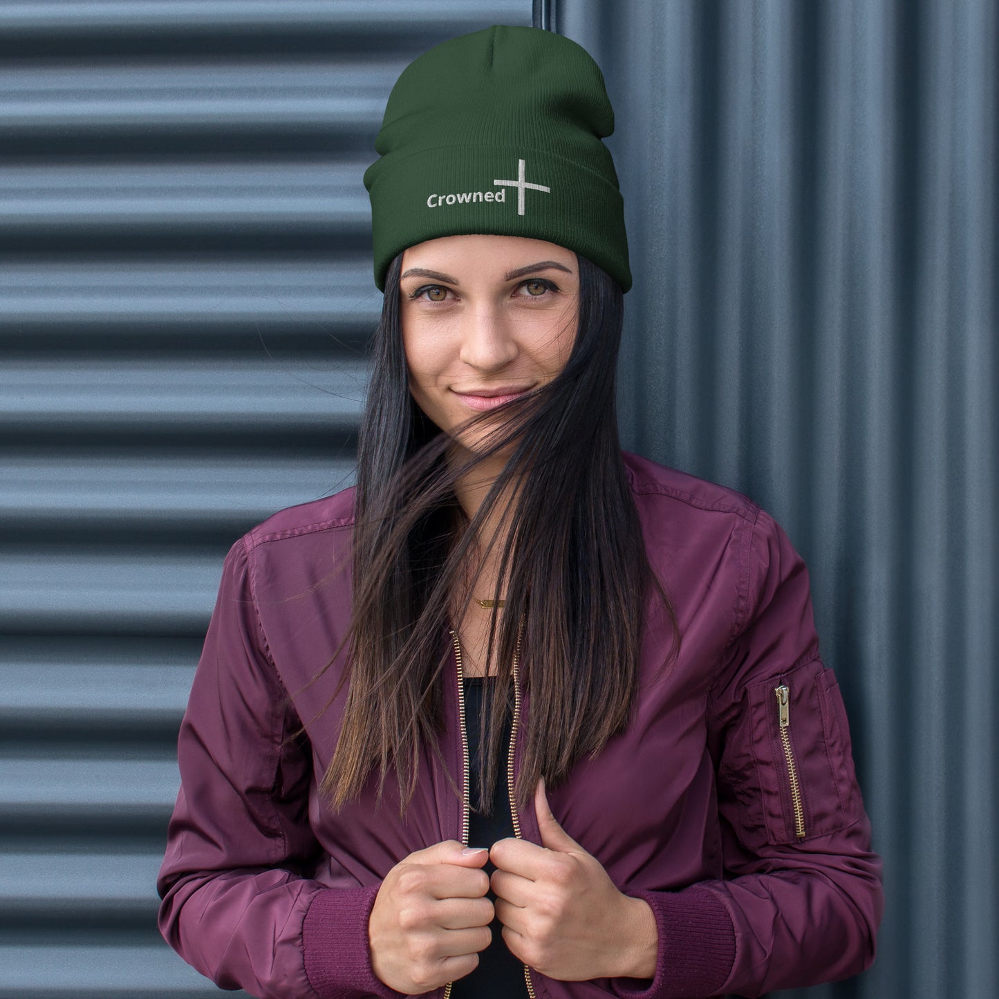 Crowned Embroidered Beanie