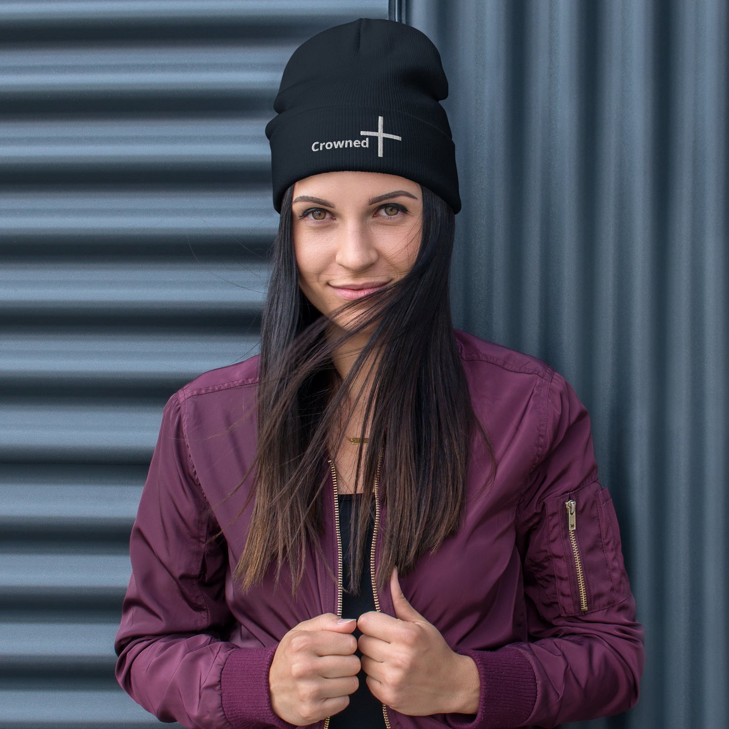 Crowned Embroidered Beanie