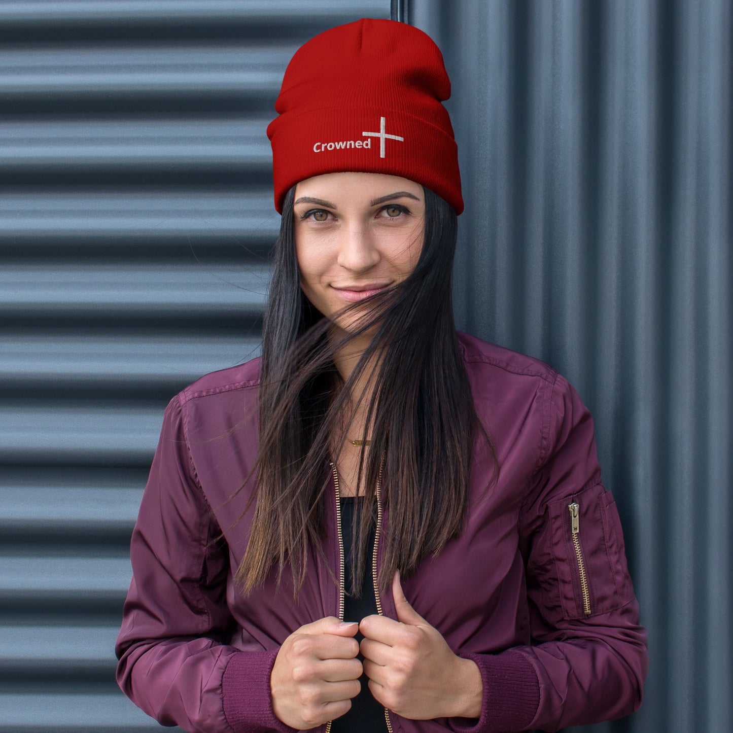 Crowned Embroidered Beanie