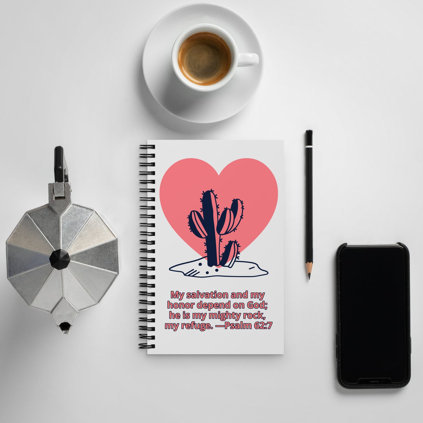 Psalm 62:7 Spiral notebook