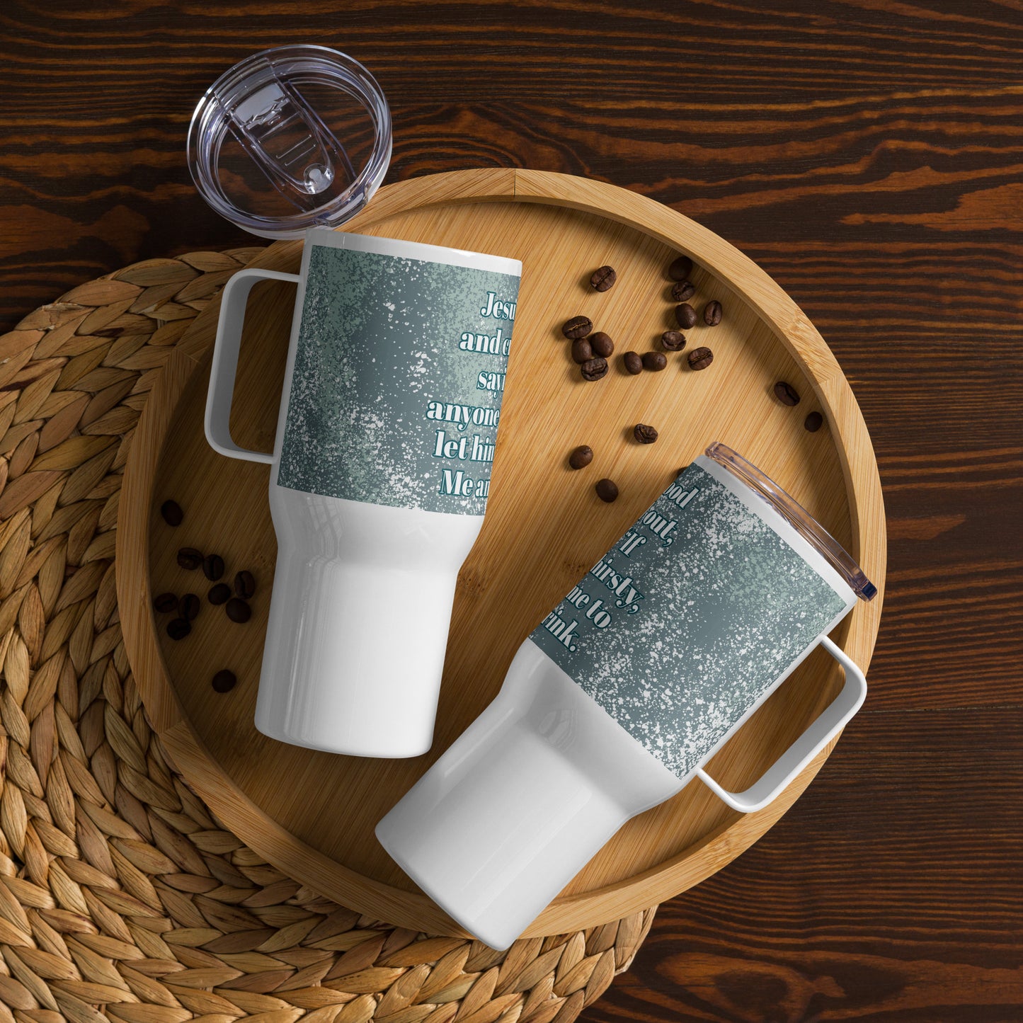 Come to me and drink Travel mug with handle