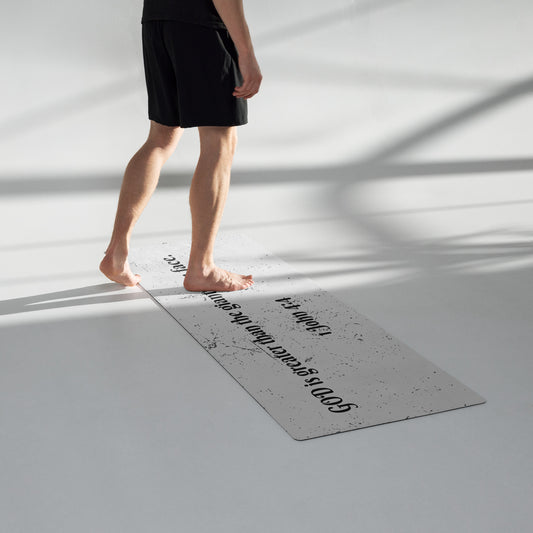 1 John 4:4 Yoga mat