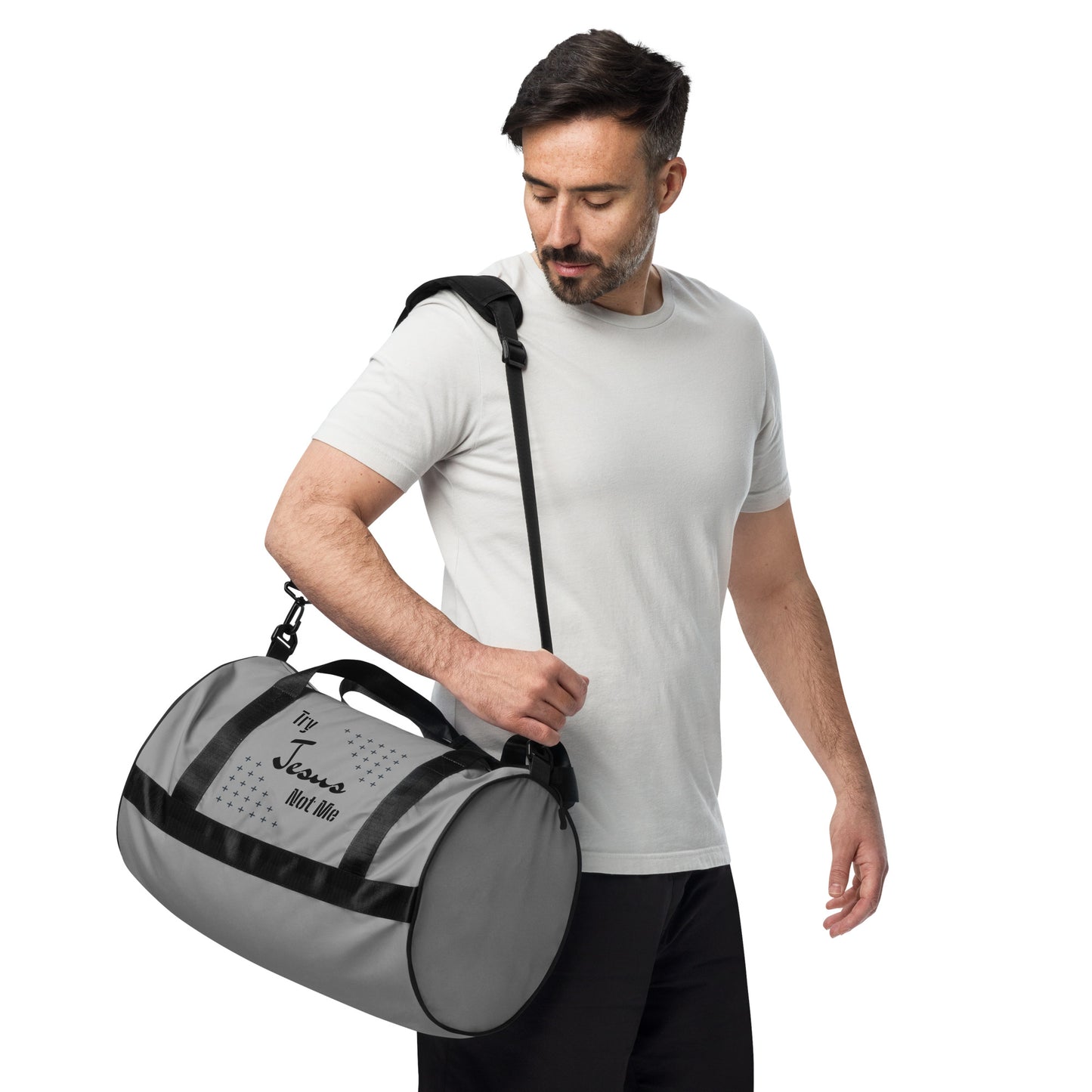 Strength Renewed Try Jesus gym bag