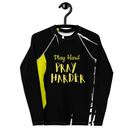 Pray Harder Youth Rash Guard