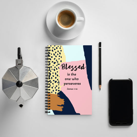 James 1:12 Spiral notebook