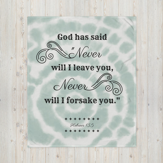 Hebrews 13:5 Throw Blanket