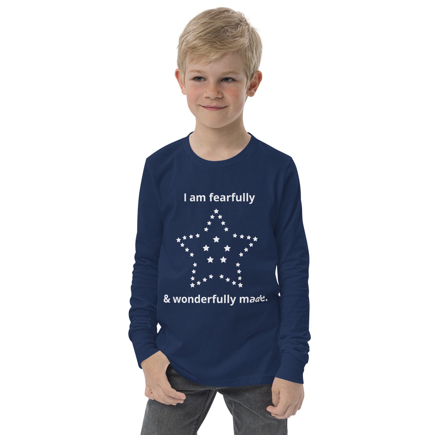 Fearfully & Wonderfully made Youth long sleeve tee