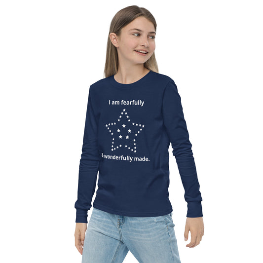 Fearfully & Wonderfully made Youth long sleeve tee