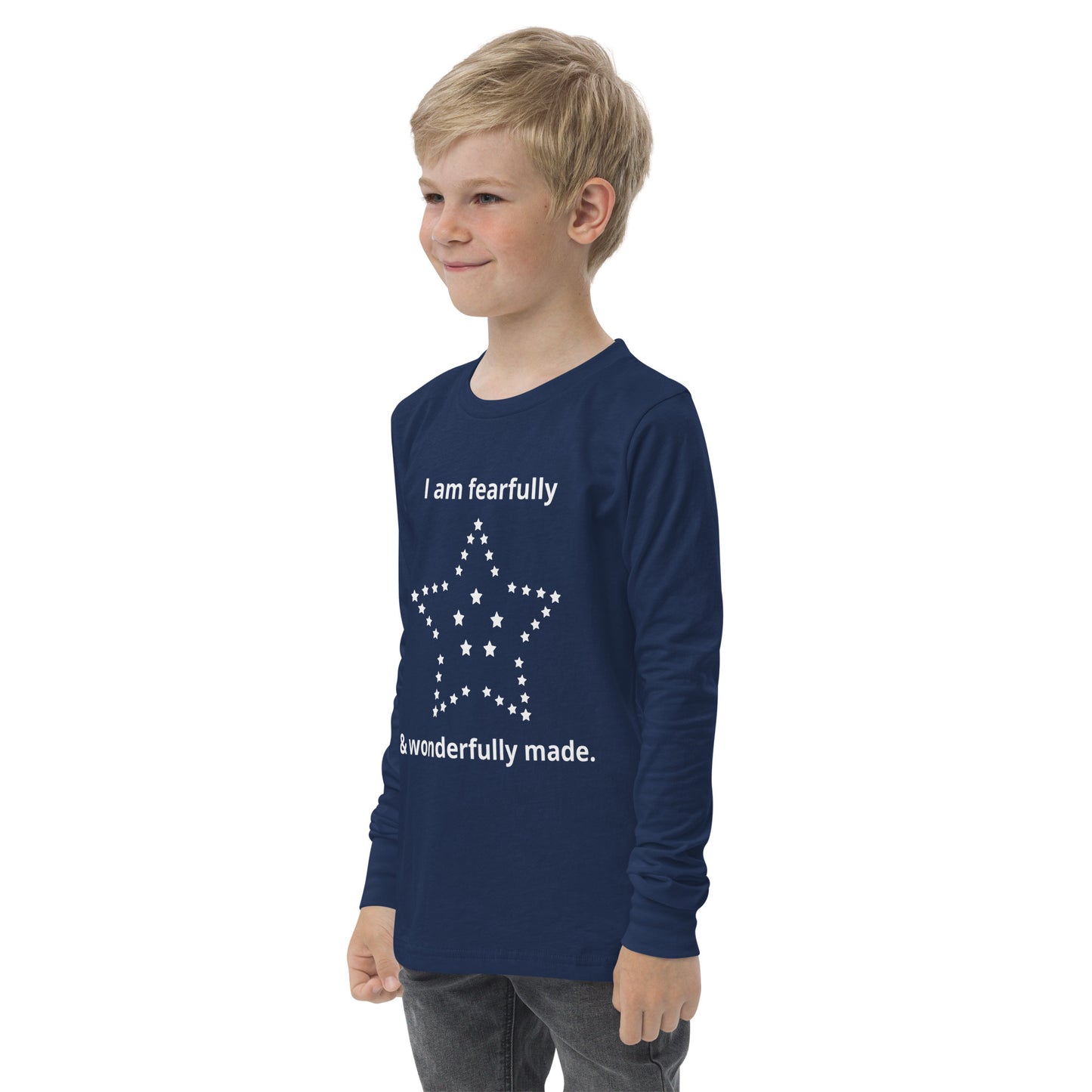 Fearfully & Wonderfully made Youth long sleeve tee