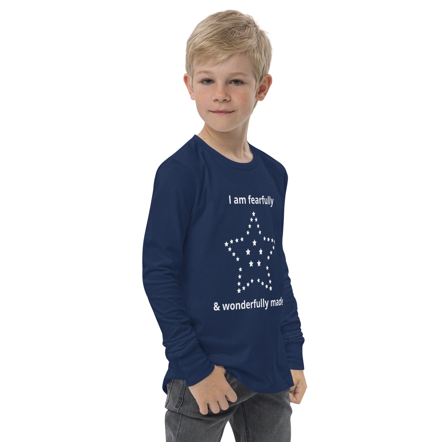 Fearfully & Wonderfully made Youth long sleeve tee