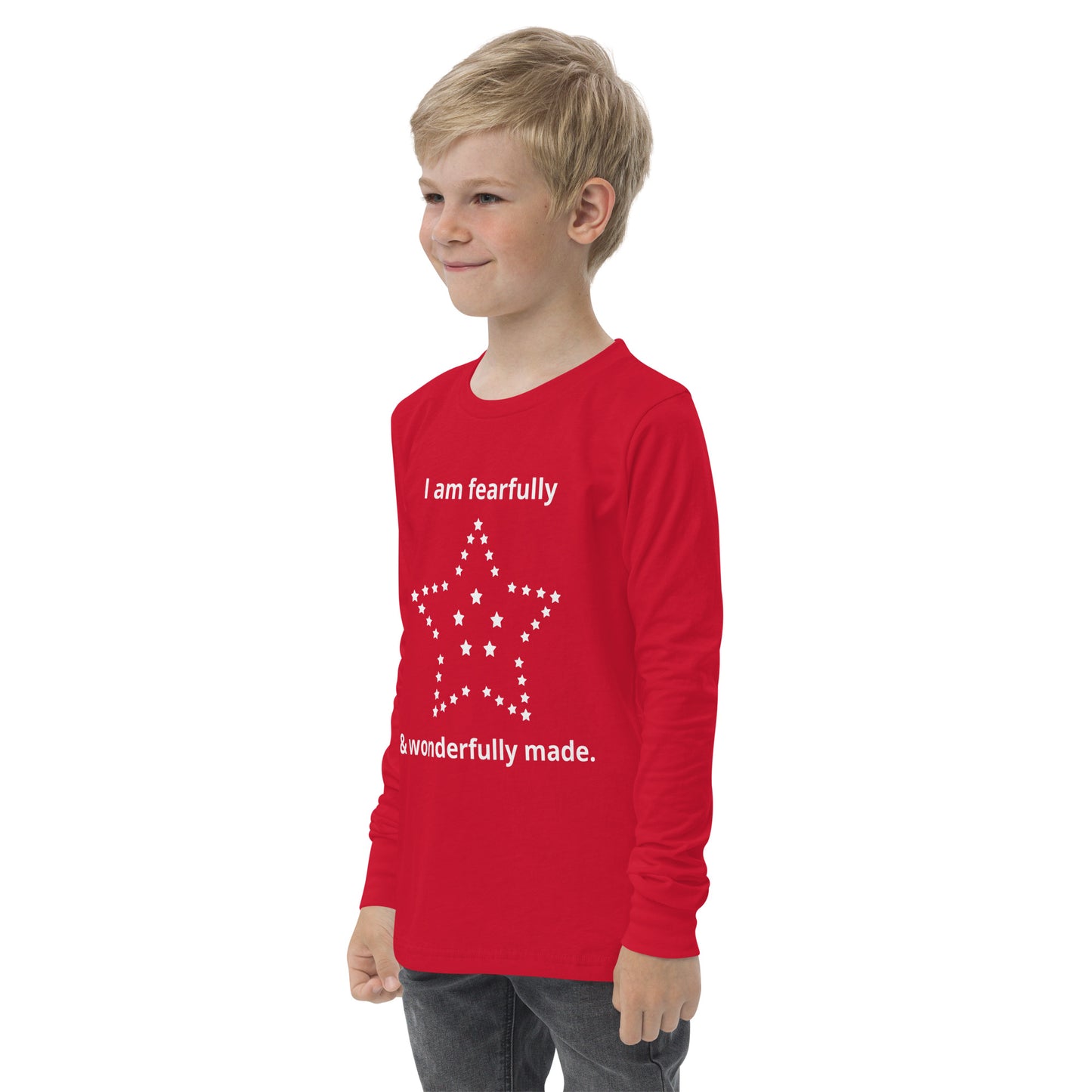 Fearfully & Wonderfully made Youth long sleeve tee