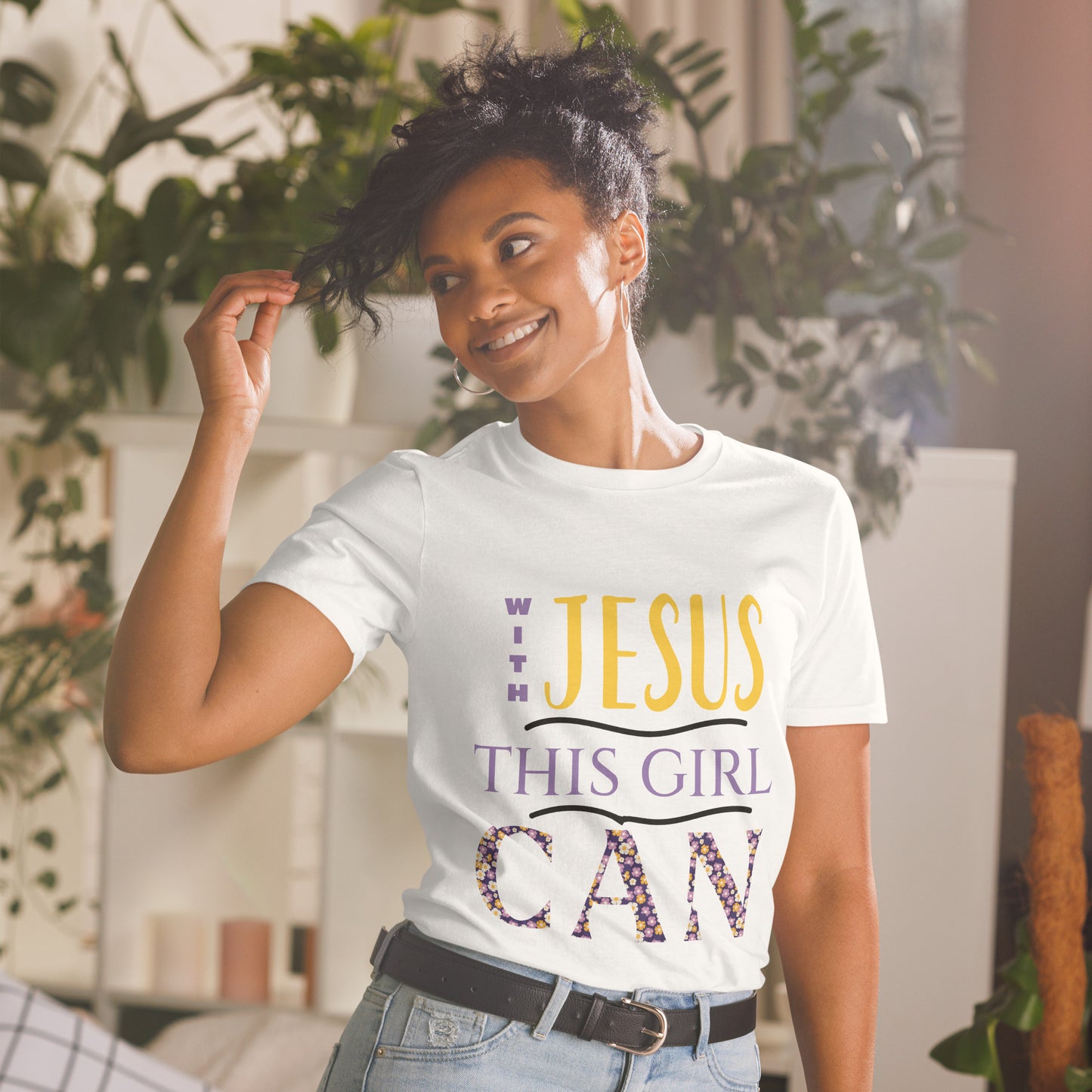 With Jesus Short-Sleeve Unisex T-Shirt