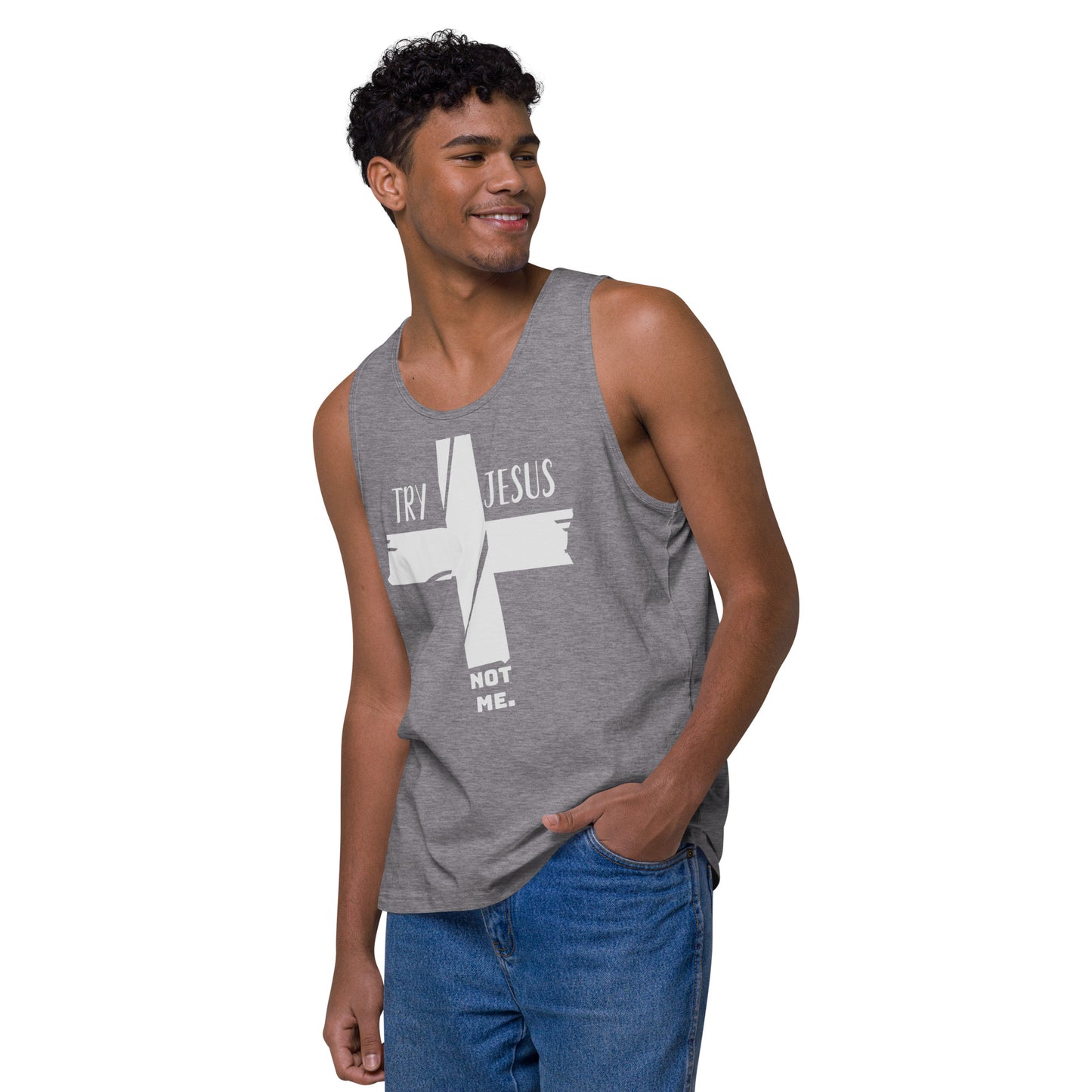 Try Jesus Men’s premium workout tank