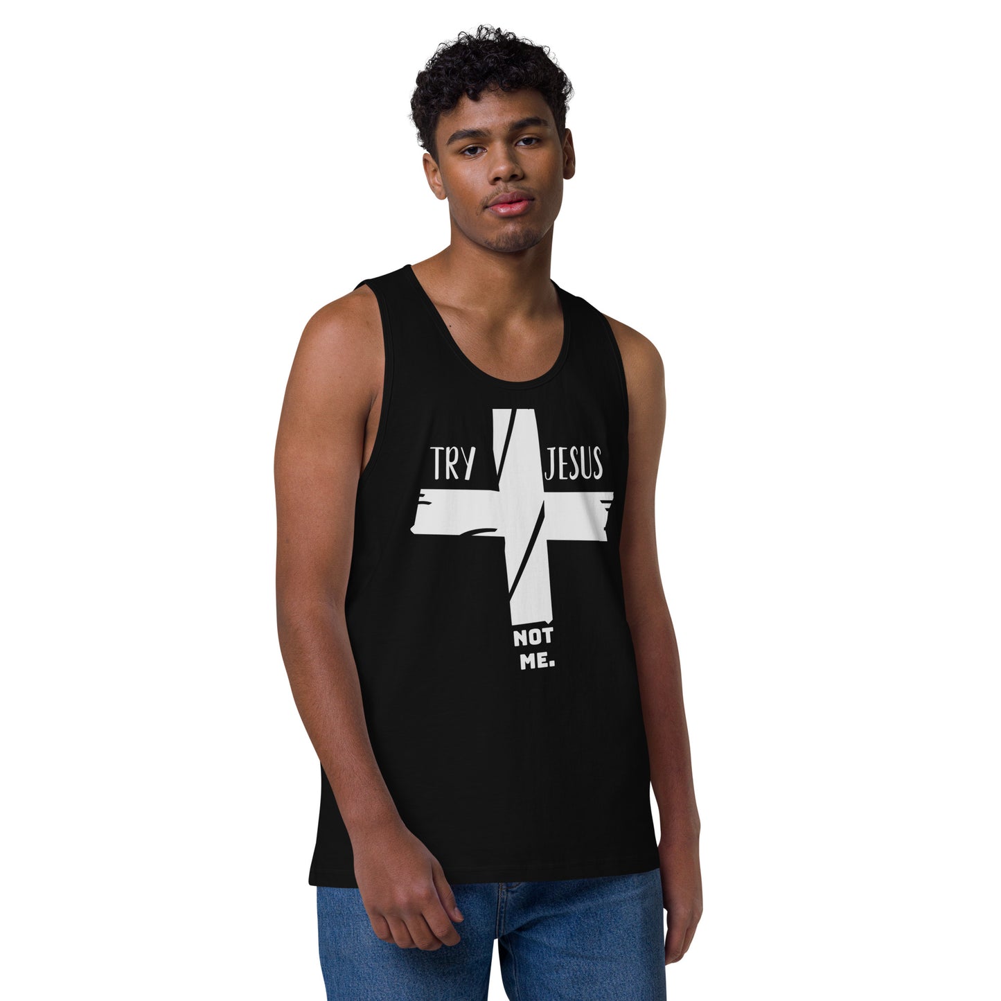 Try Jesus Men’s premium workout tank