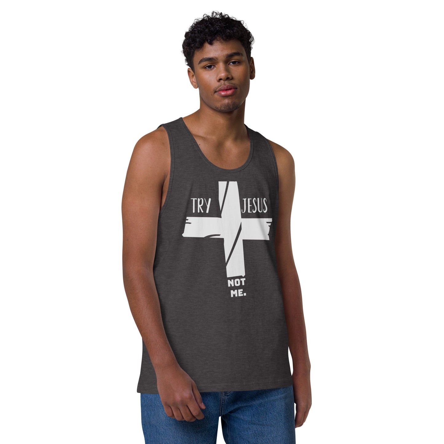 Try Jesus Men’s premium workout tank