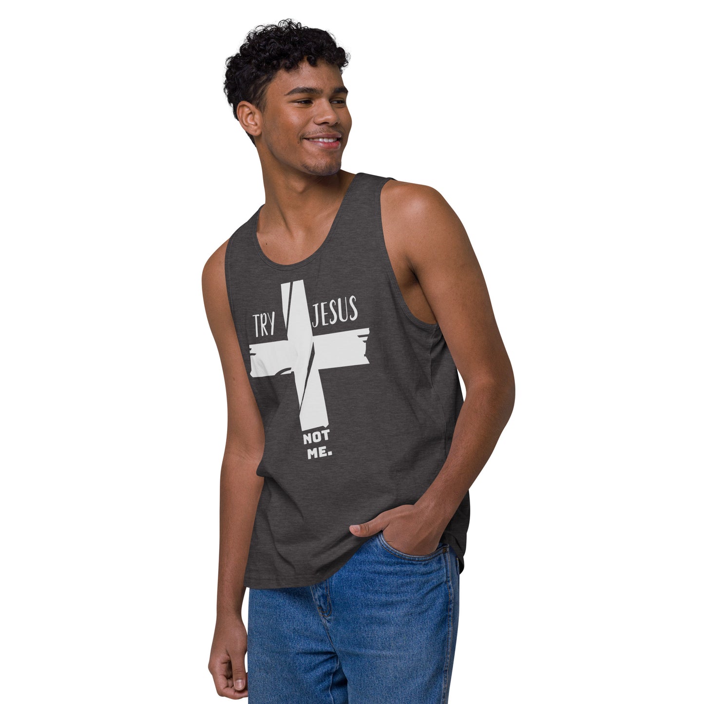 Try Jesus Men’s premium workout tank