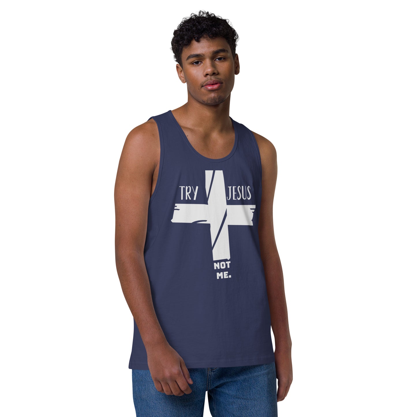 Try Jesus Men’s premium workout tank