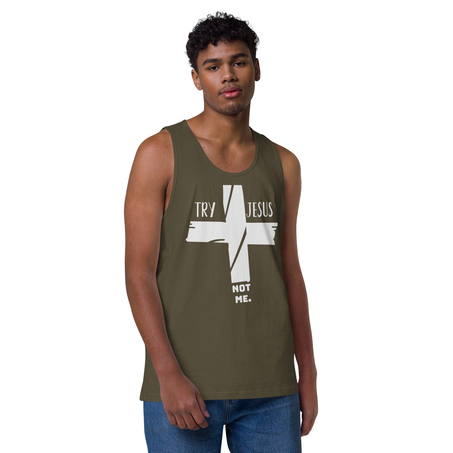 Try Jesus Men’s premium workout tank