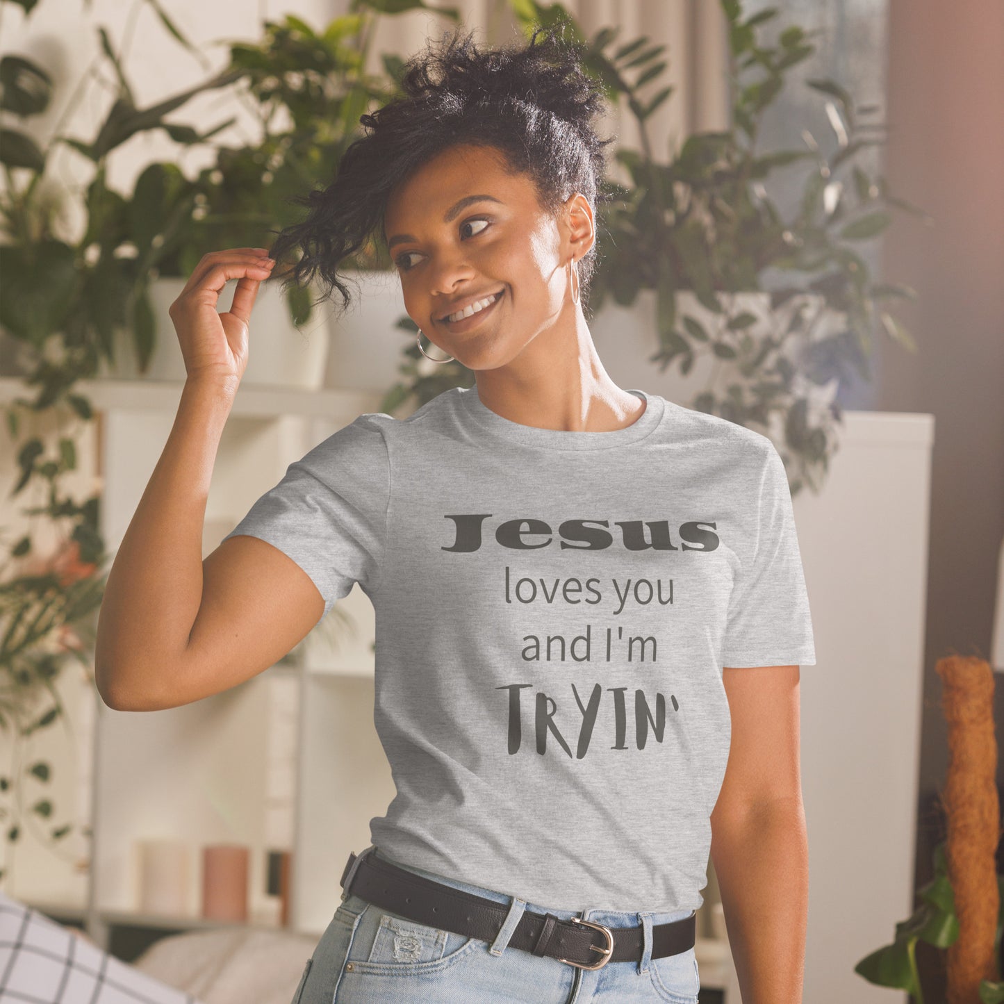 Jesus loves you Short-Sleeve Unisex T-Shirt